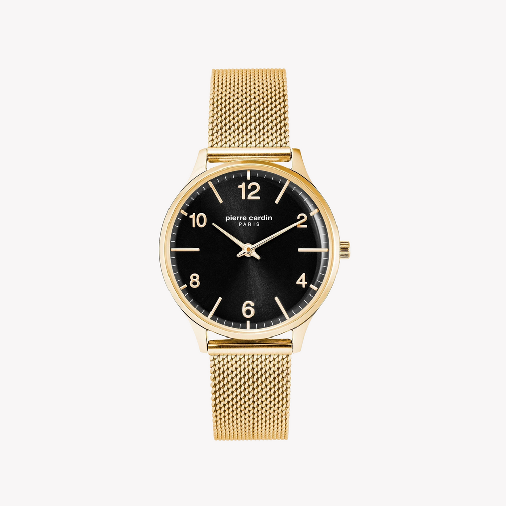 Pierre Cardin Women's Gold Watch, Black Dial | Pc902722f106 by i-watch