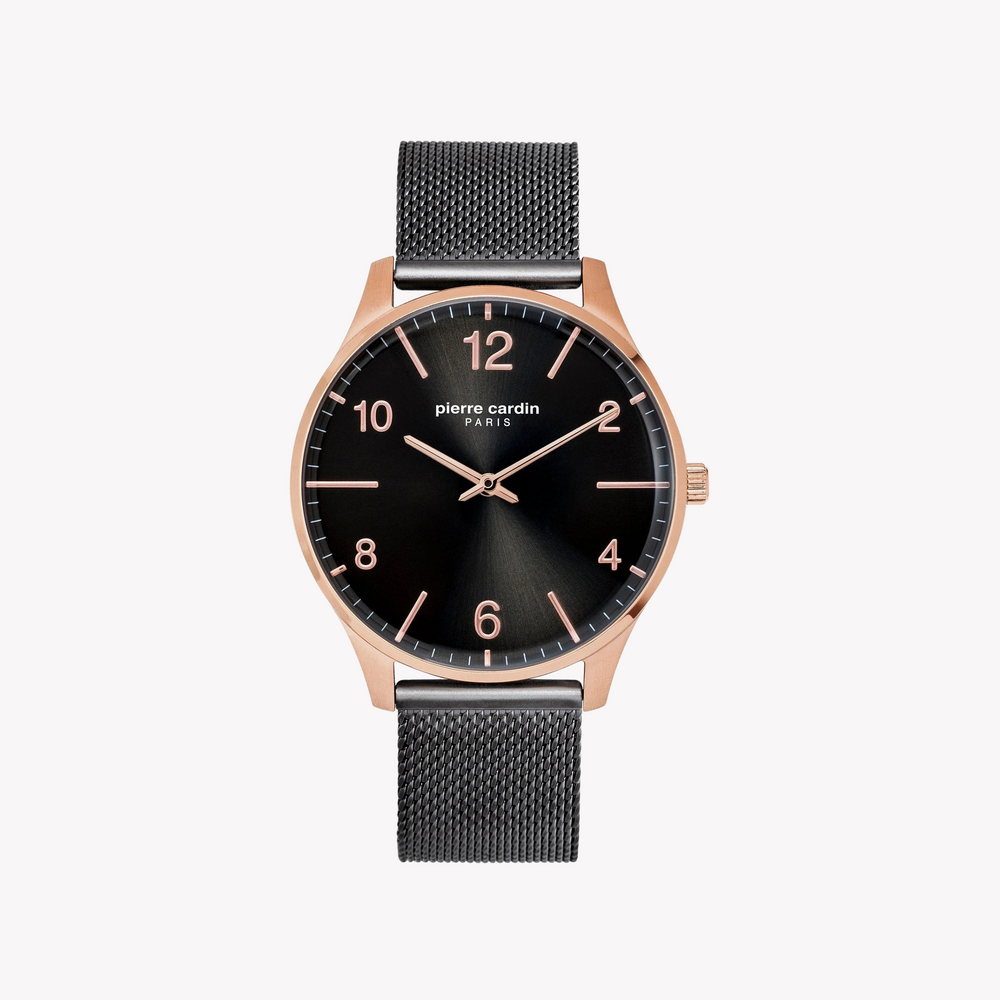 Pierre Cardin Men's Black & Rose Gold Watch, Stainless Steel | Pc902711f109 by i-watch