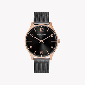 Pierre Cardin Men's Black & Rose Gold Watch, Stainless Steel | Pc902711f109 by i-watch