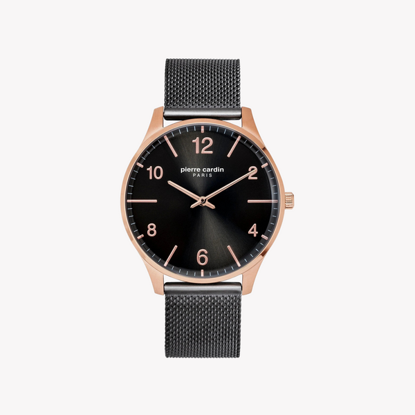 Pierre Cardin Men's Black & Rose Gold Watch, Stainless Steel | Pc902711f109 by i-watch