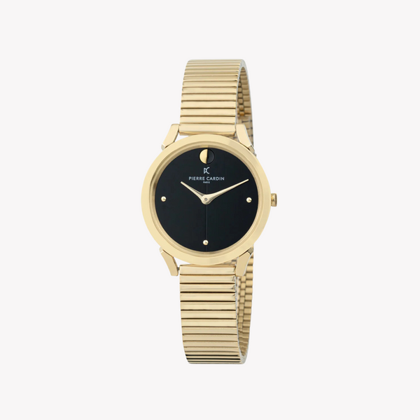 Pierre Cardin Women's Gold Stainless Steel Watch, Black Dial | Cpi.2529 by i-watch