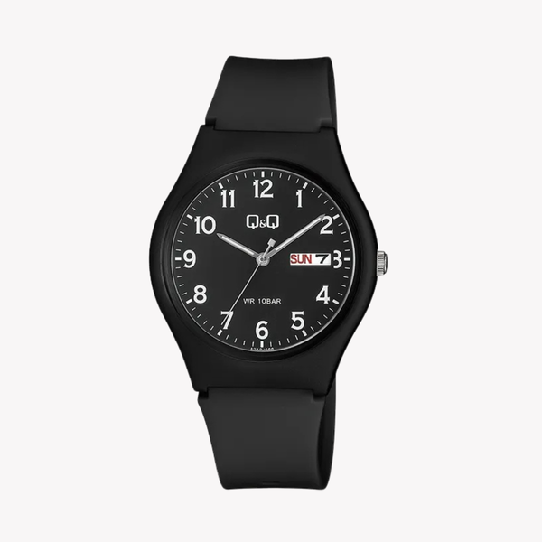 Q&Q Men's Black Watch, Black Dial | A212J004Y