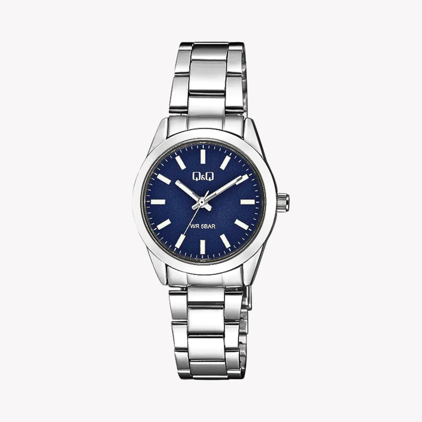 Q&Q Women's Silver Watch, Blue Dial | Q82A-002PY
