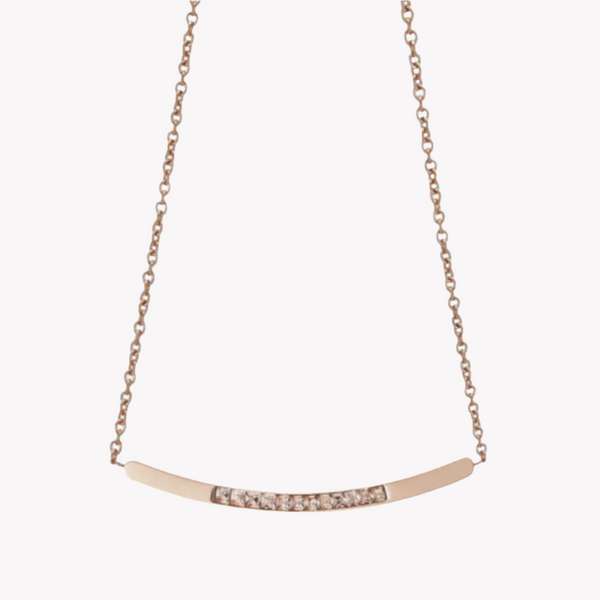 Zink Women's Rose Gold Stainless Steel Necklace | Zfnl001rgs
