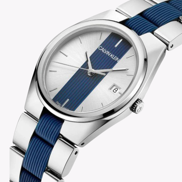 CK Calvin Klein Women's Silver & Blue Watch | K9E231VX by i-watch