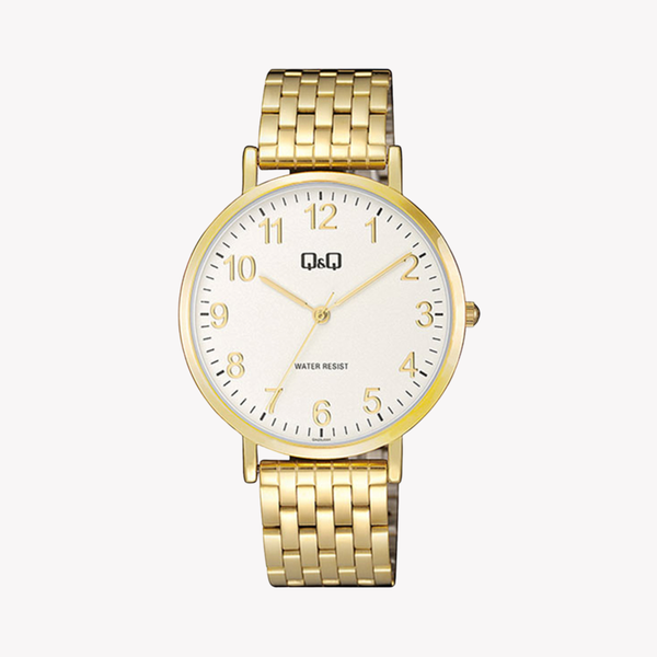 Q&Q Men's Gold Watch, Gold Dial | QA20J004Y
