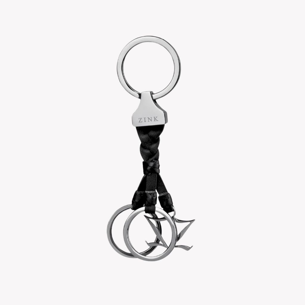 Zink Men's Stainless Steel & Leather Keychain | Zjkc002sl-Mbw