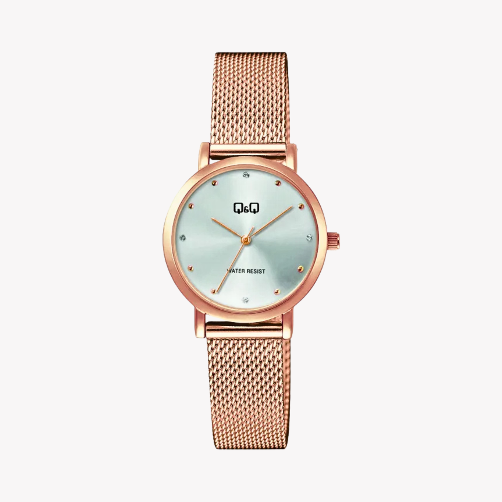 Q&Q Women's Gold Watch, Silver Dial | C35A-007PY