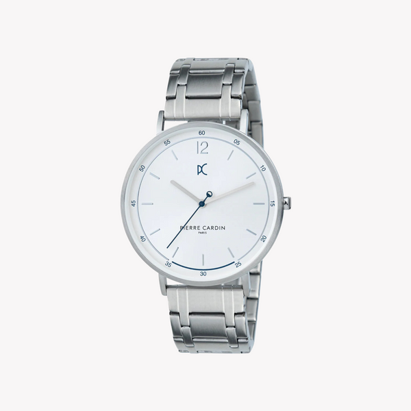 Pierre Cardin Men's Silver Stainless Steel Watch, White Dial | Cbn.3012 by i-watch