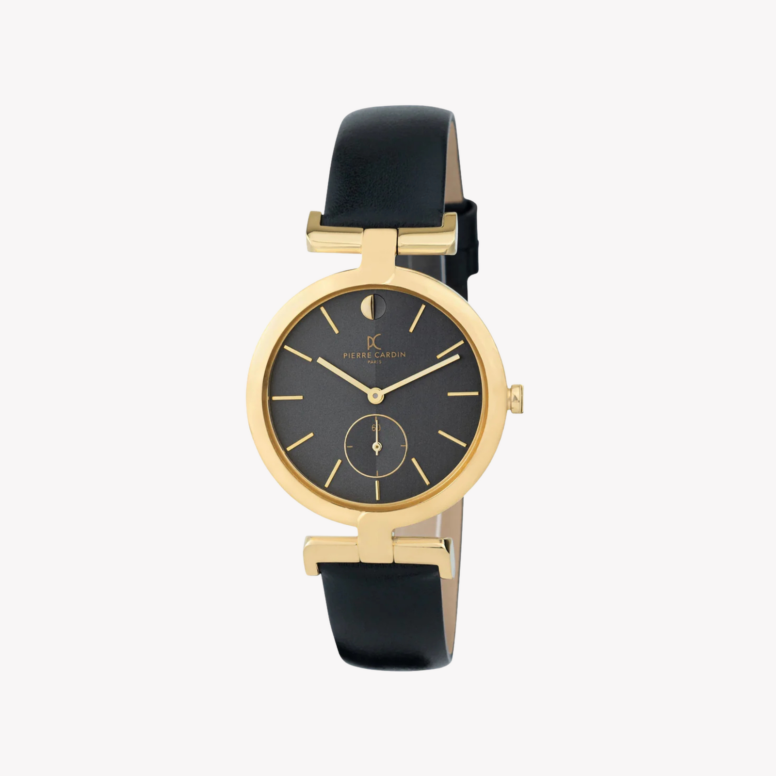 Pierre Cardin Women's Black Leather Watch, Gold Case | Cmd.3518 by i-watch