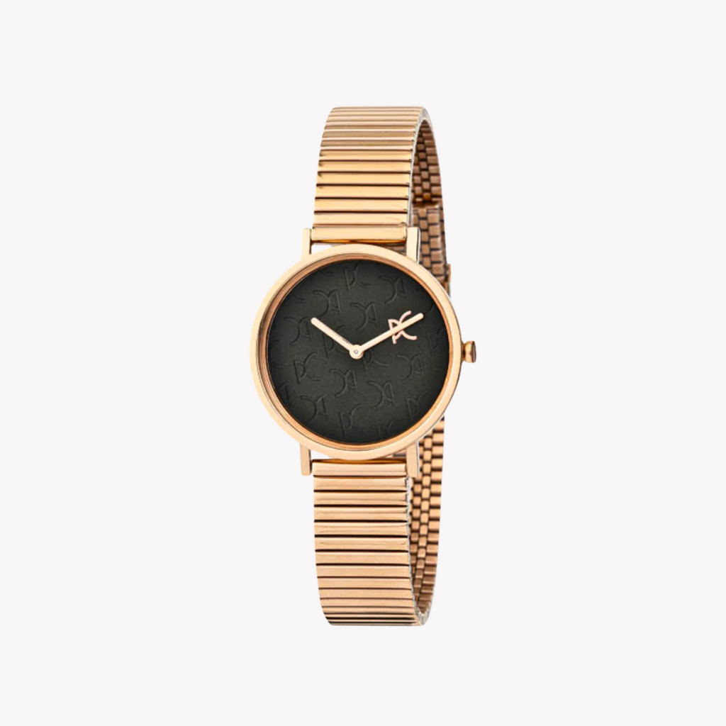 Montre pour femme PIERRE CARDIN avec boîtier en acier inoxydable or rose et bracelet en acier inoxydable or rose