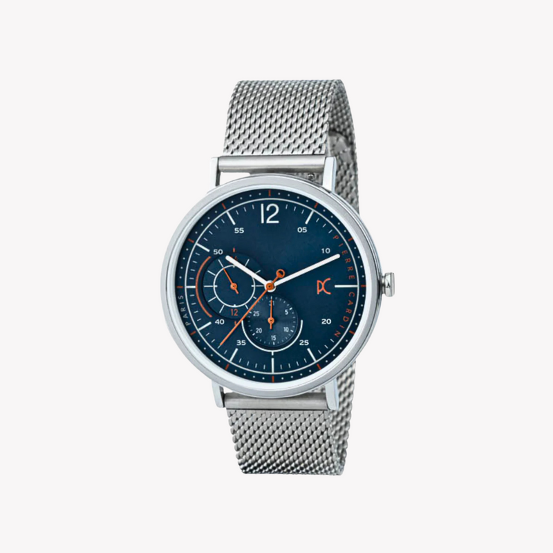 Pierre Cardin Men's Silver Watch, Blue Dial | Cbn.3020 by i-watch
