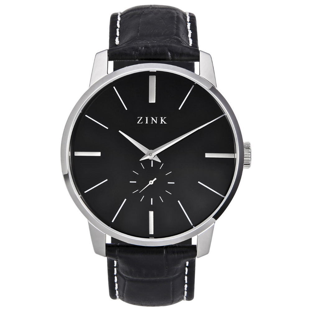 Zink Zk126g5ls-21 Elegant Classic - Timeless Men's Watch With Black Leather BAnd and Striking Black Dial by i-watch