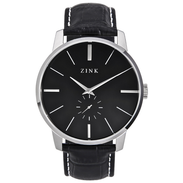 Zink Zk126g5ls-21 Elegant Classic - Timeless Men's Watch With Black Leather BAnd and Striking Black Dial by i-watch