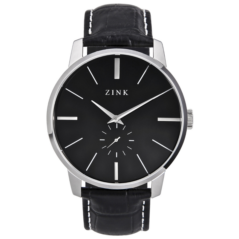 Zink Zk126g5ls-21 Elegant Classic - Timeless Men's Watch With Black Leather BAnd and Striking Black Dial by i-watch