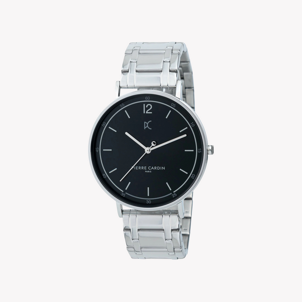 Pierre Cardin Men's Silver Stainless Steel Watch, Black Dial | Cbn.3013 by i-watch