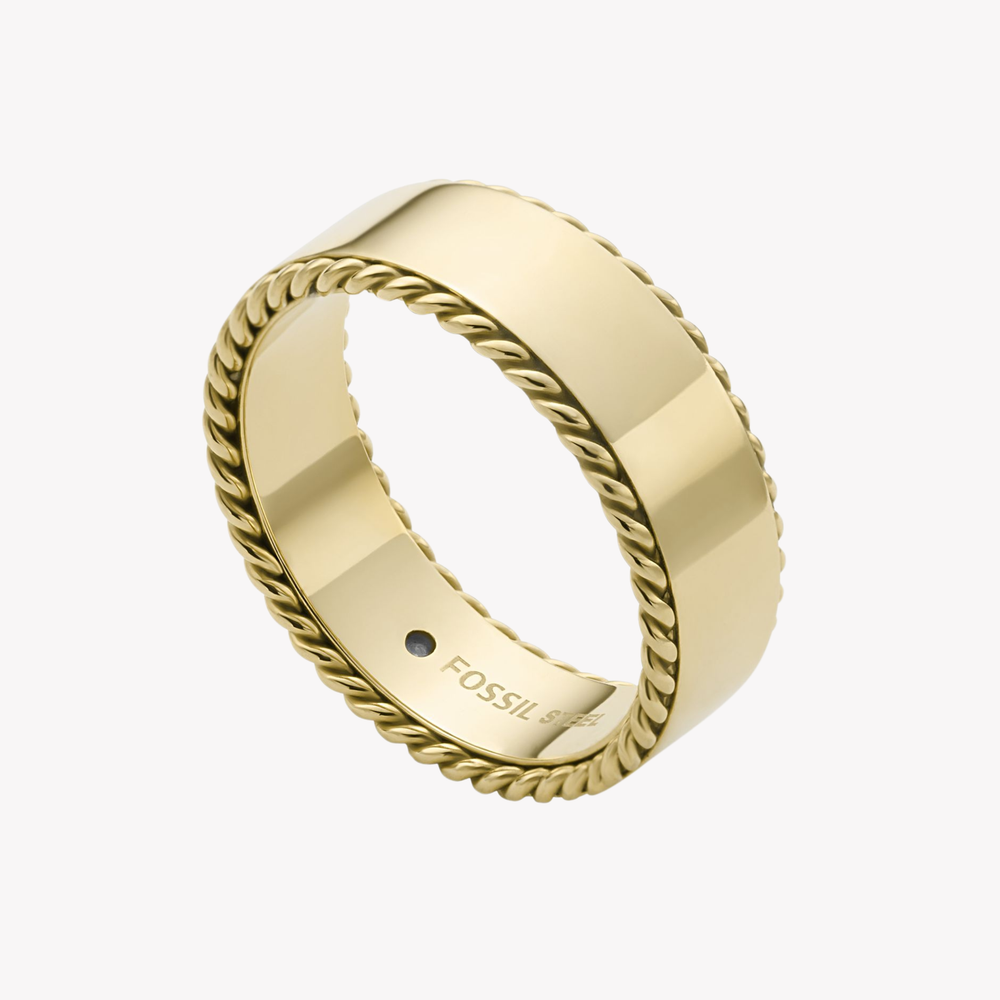 Fossil Women's Gold-Tone Ring, Stacked Band Design | JF04135710508