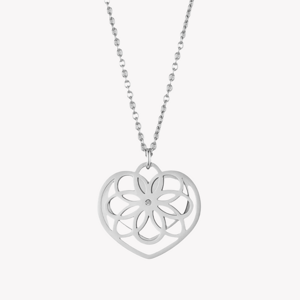 Zink Women's Silver Stainless Steel Necklace | Zfnl004s