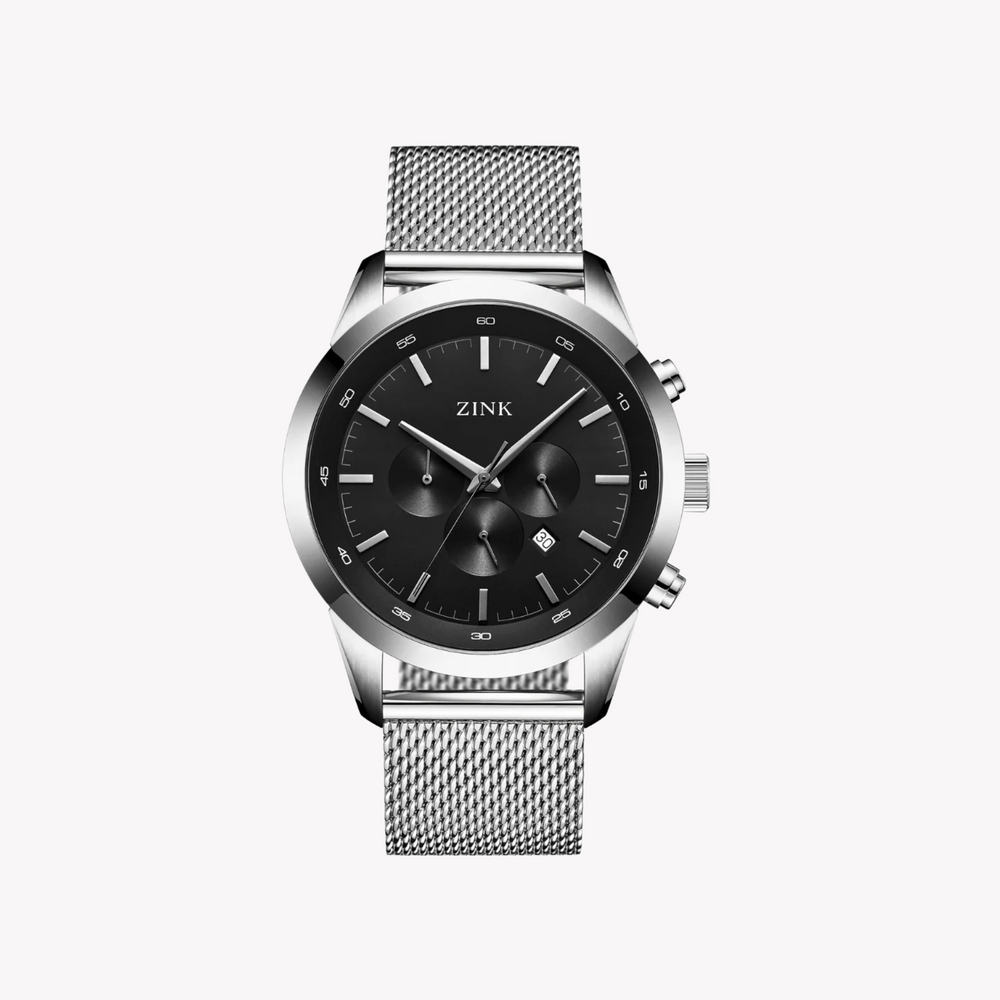 Zink Men's Stainless Steel Black Chronograph Watch | Zk134g2ms-26 by i-watch