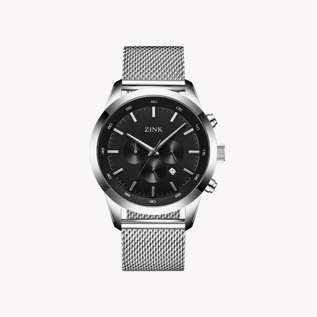 Zink Men's Stainless Steel Black Chronograph Watch | Zk134g2ms-26