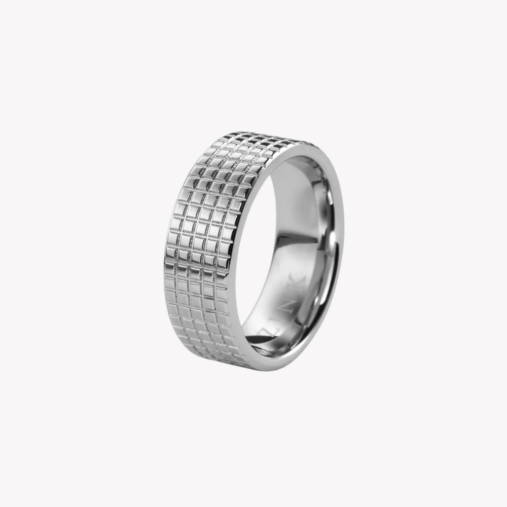 Zink Men's Silver Stainless Steel Ring | Zjrg014ssp