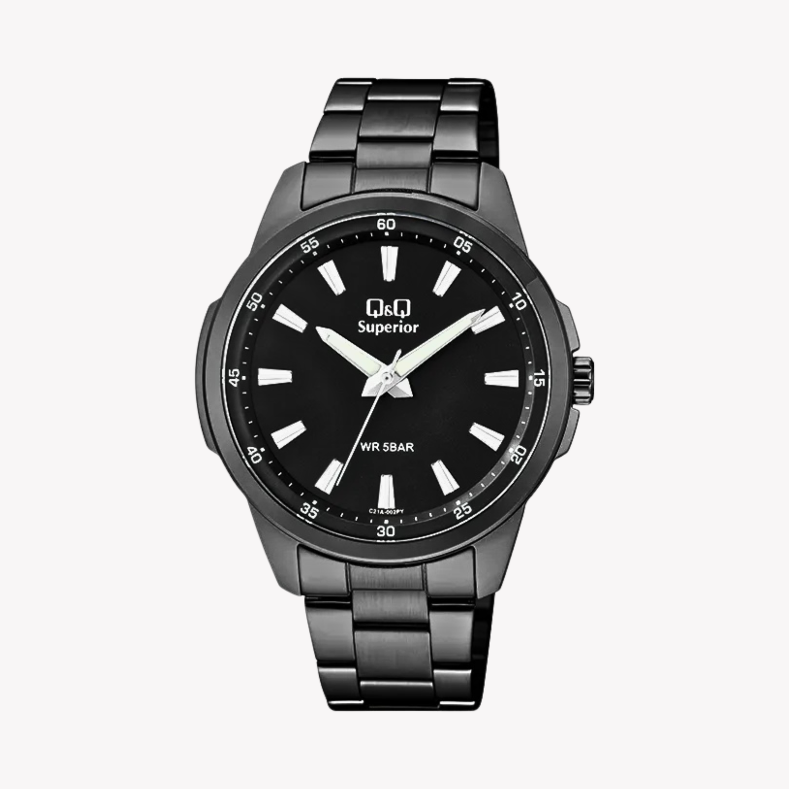 Q&Q Men's Black Men's Watch, Black Dial | C21A-002PY