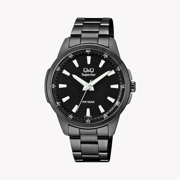 Q&Q Men's Black Men's Watch, Black Dial | C21A-002PY