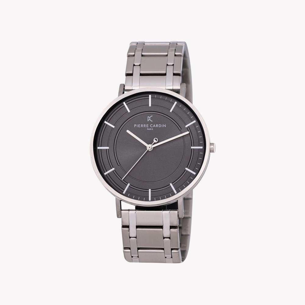 Pierre Cardin Men's Silver Metal Watch, Black Dial | Cbn.3033 by i-watch