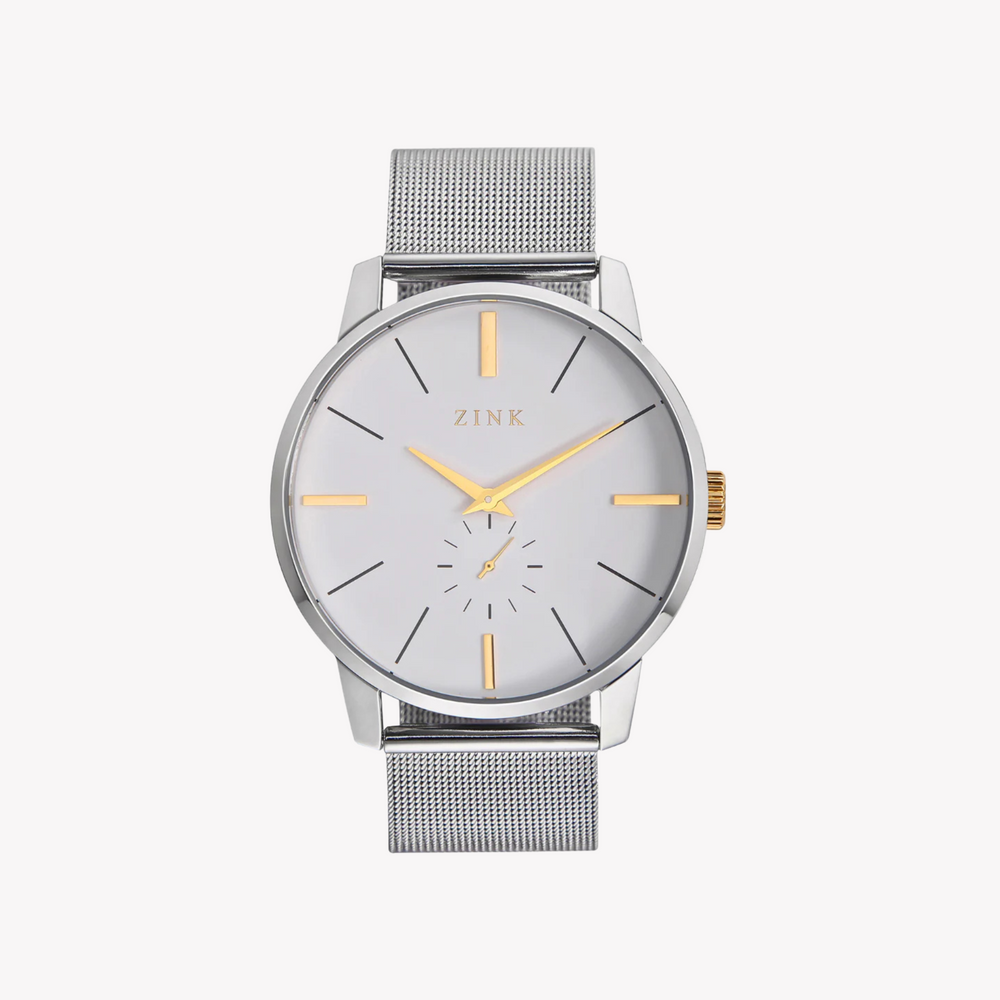 Zink Men's Silver Stainless Steel Analog Watch | Zk126g5ms-T6 by i-watch