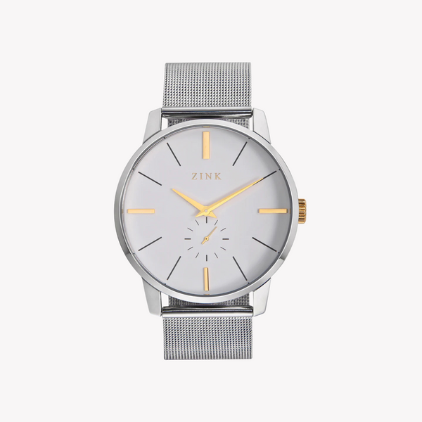 Zink Men's Silver Stainless Steel Analog Watch | Zk126g5ms-T6