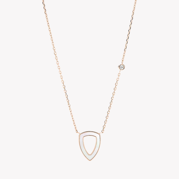 Fossil Women's Rose Gold Necklace, White Mother-of-Pearl | JF03067791