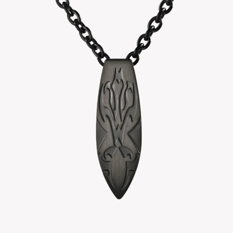 Zink Men's Black Stainless Steel Necklace | Zjpd011gn by i-watch