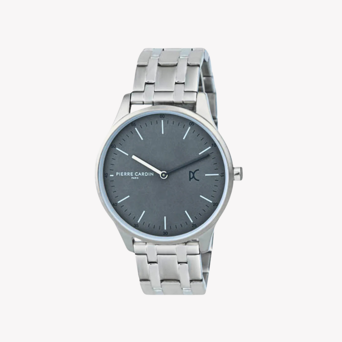 PIERRE CARDIN CBA.4011 ELEGANTE HERRENUHR MIT SILBERNEN ZIFFERBLATT – LUXUSUHR AUS EDELSTAHL