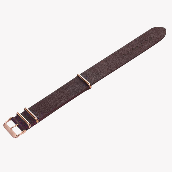 Zink Men's Leather Watch Band - Brown | Zlb001bwrg