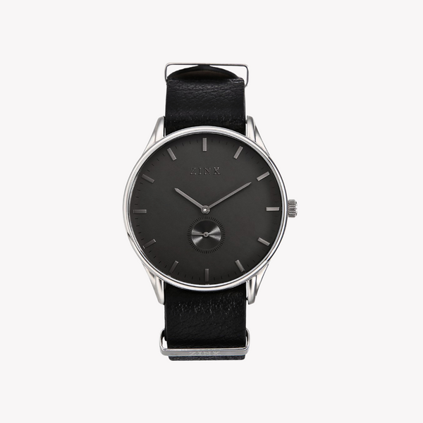 Zink Men's Silver Stainless Steel & Black Watch | Zk130g5ls-31s by i-watch