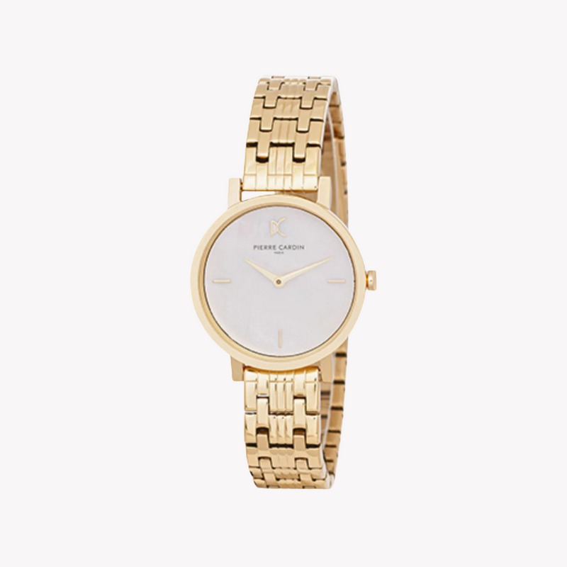 Pierre Cardin Women's Gold Watch, White Mother Of Pearls | Ccm.0527 by i-watch