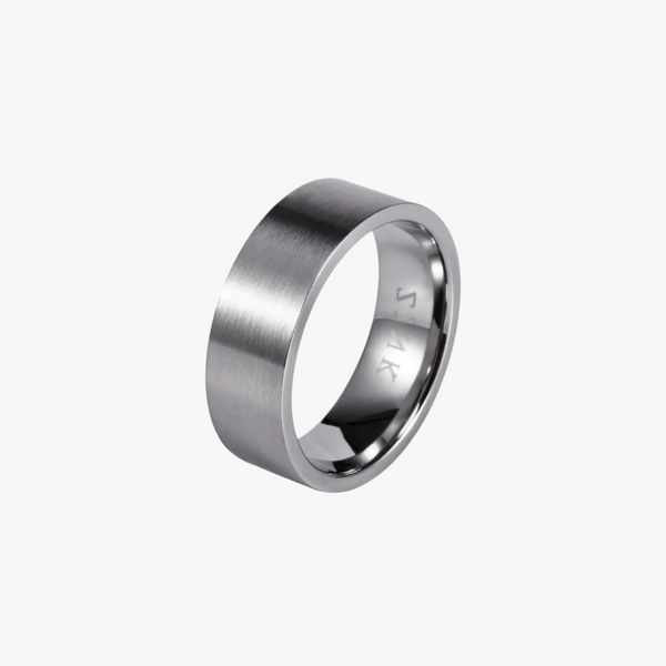 Zink Men's Silver Stainless Steel Ring | Zjrg007sp