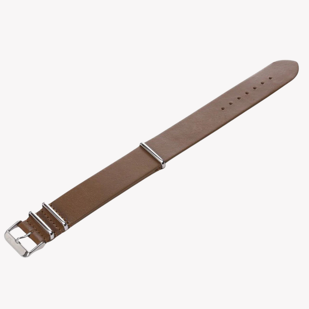 Zink Men's Leather Watch Band - Brown | Zlb001bws