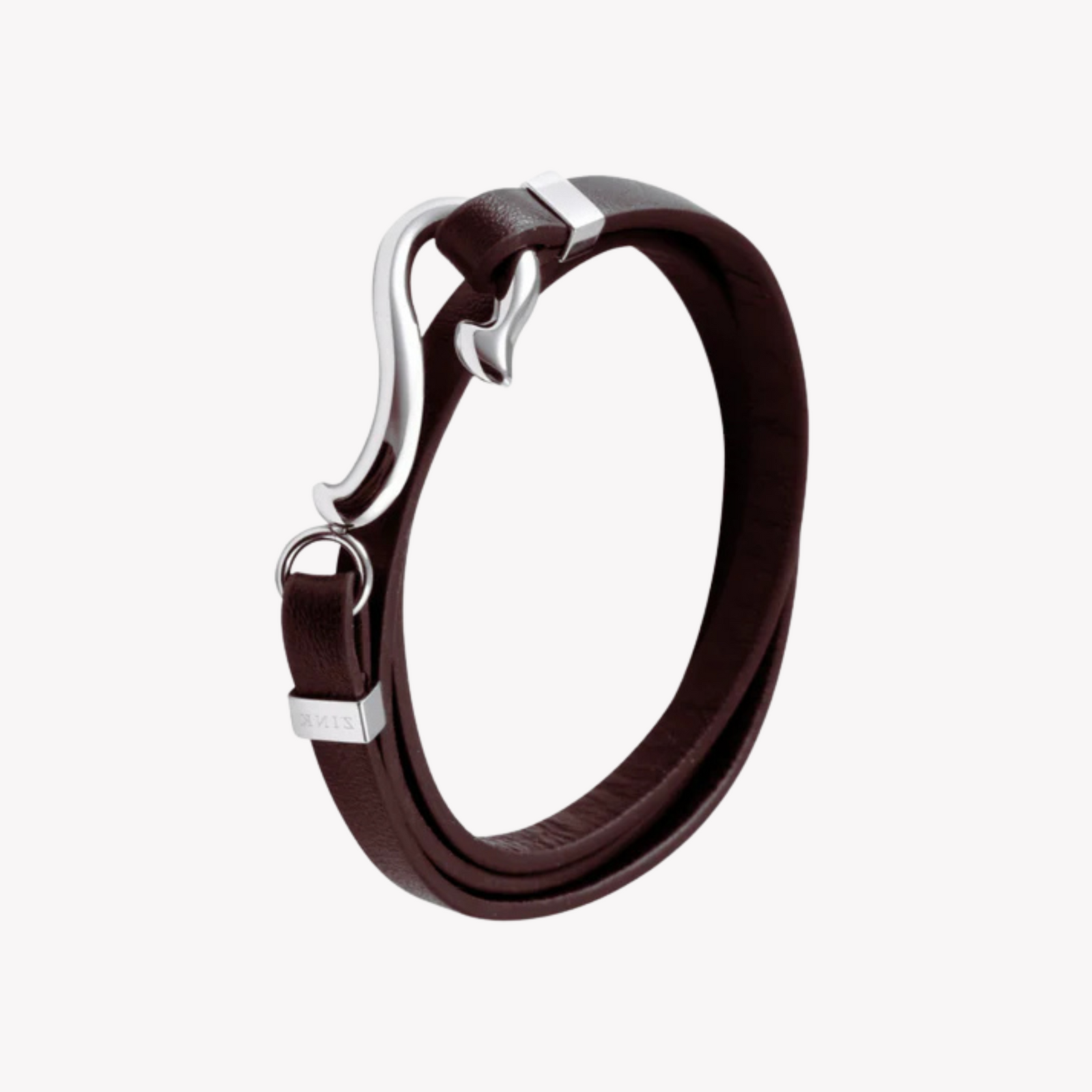 Zink Men's Brown & Silver Stainless Steel Bracelet | Zjbc026lmbr by i-watch