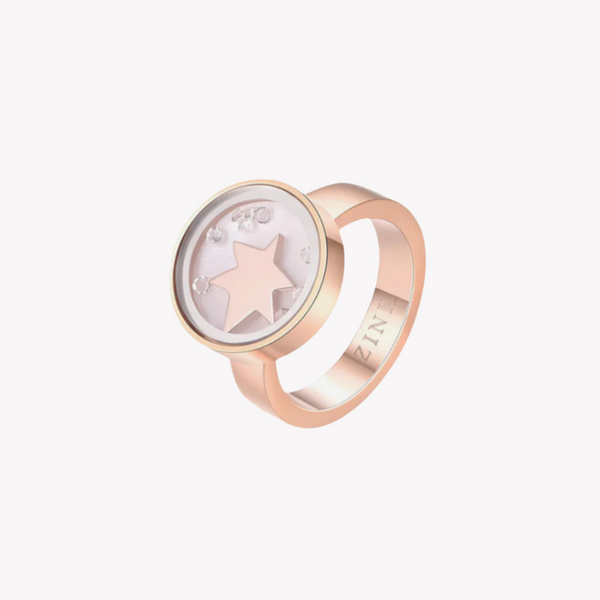 Zink Women's Rose Gold Stainless Steel Ring | Zfrg001rgs