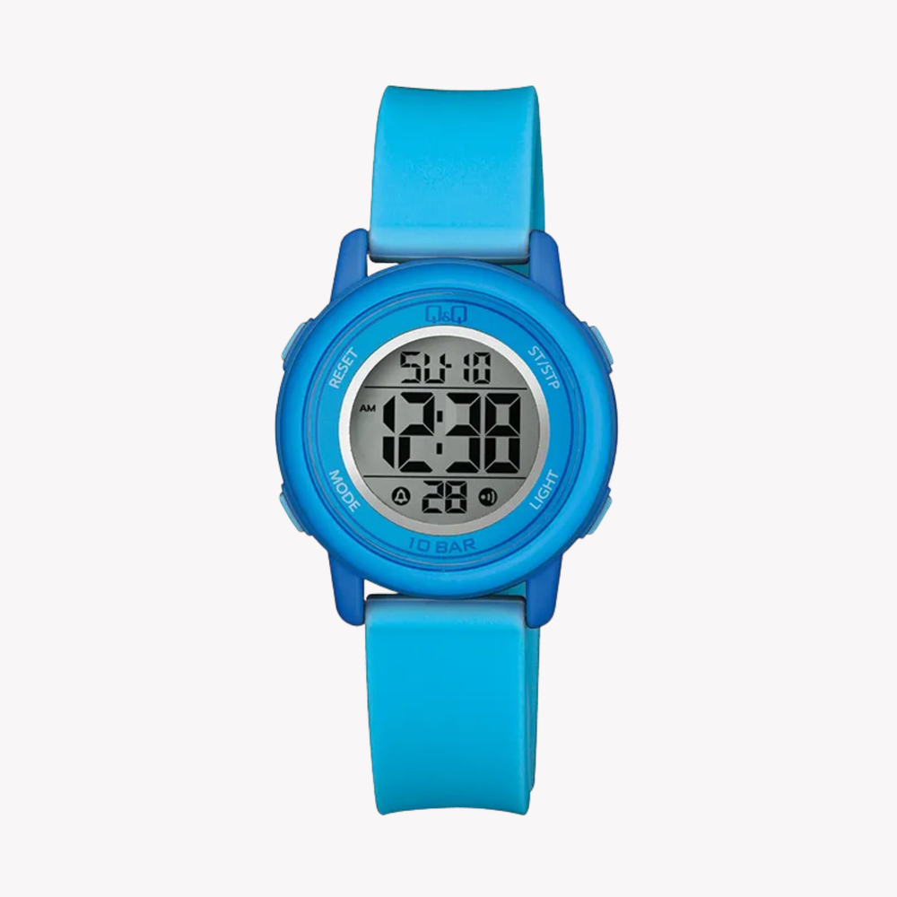 Q&Q Unisex Blue Watch, Grey Digital Dial | M208J001Y