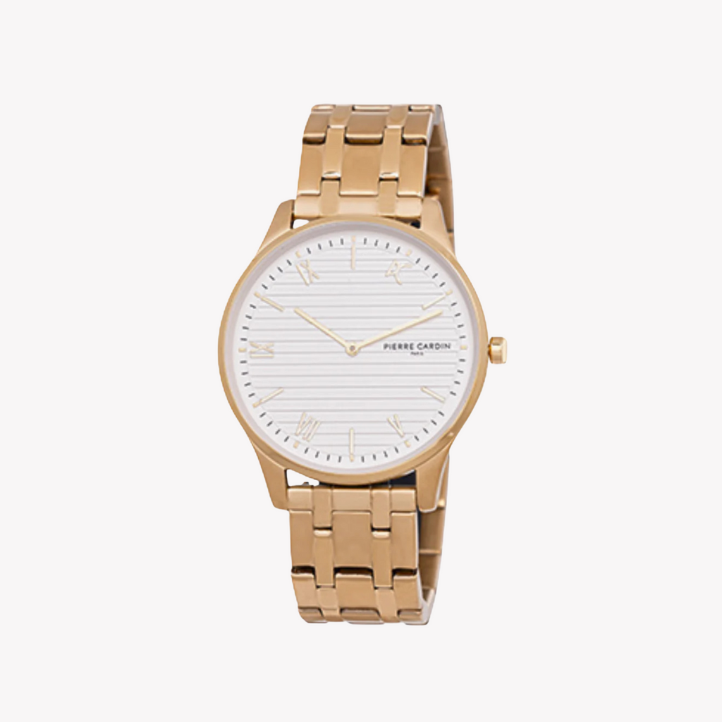Pierre Cardin Men's Gold Watch, White Dial | Cba.4019