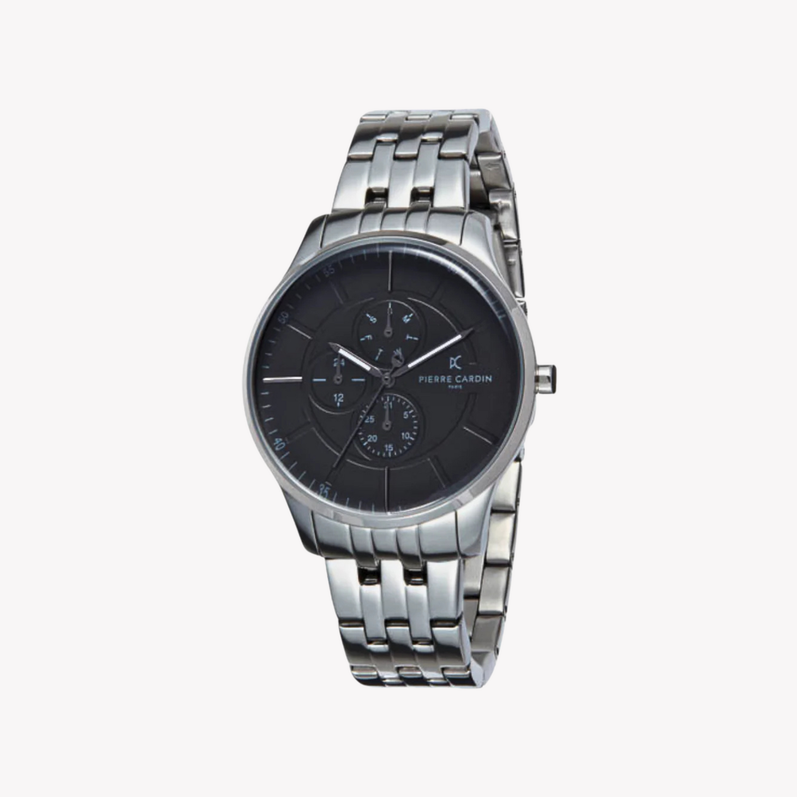 Pierre Cardin Men's Silver Watch, Black Dial | Pc902731f108 by i-watch