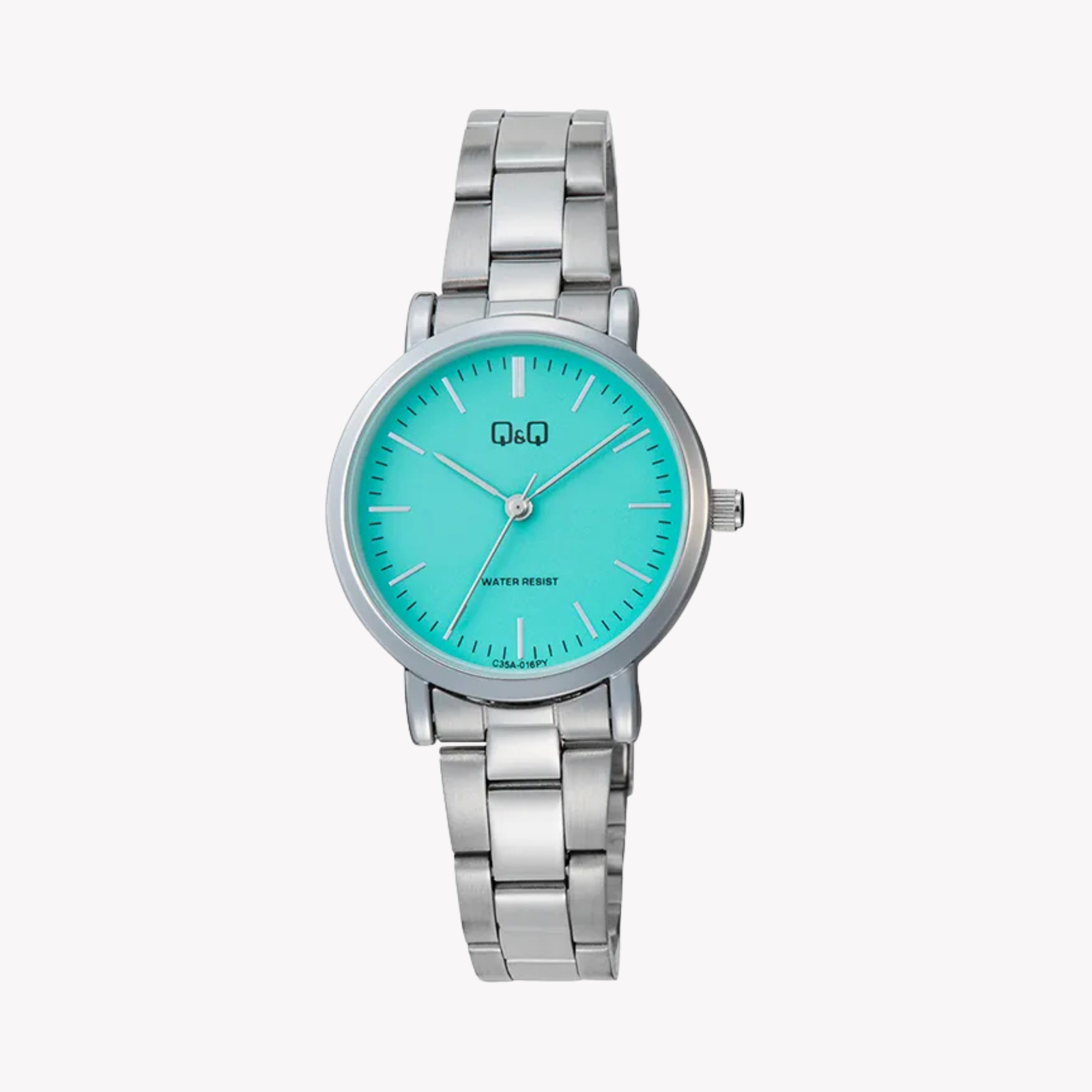 Q&Q Women's Silver Watch, Blue Dial | C35A-016PY