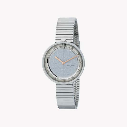Pierre Cardin Women's Silver Stainless Steel Watch, Silver Dial | Cma.0014