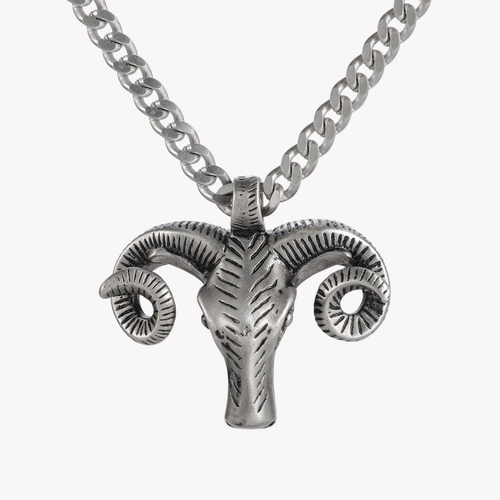Zink Men's Necklace - Silver Stainless Steel | Zjpd023s