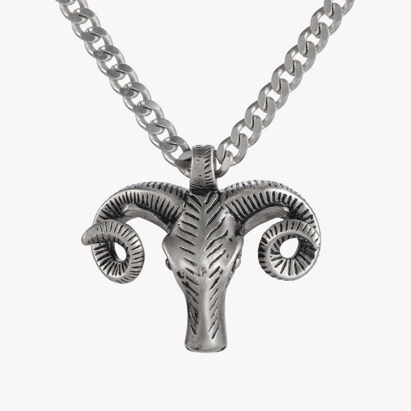 Zink Men's Necklace - Silver Stainless Steel | Zjpd023s