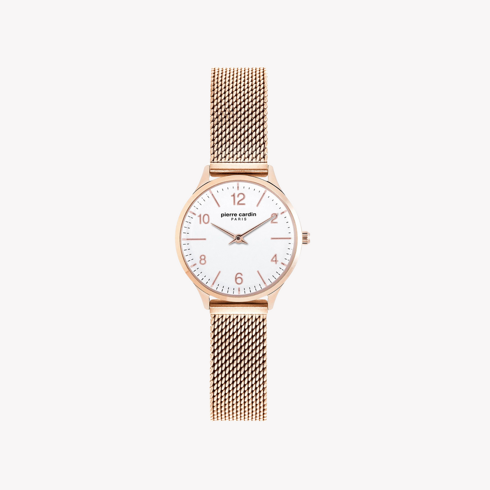 Pierre Cardin Women's Rose Gold Watch, White Dial | Pc902682f120 by i-watch