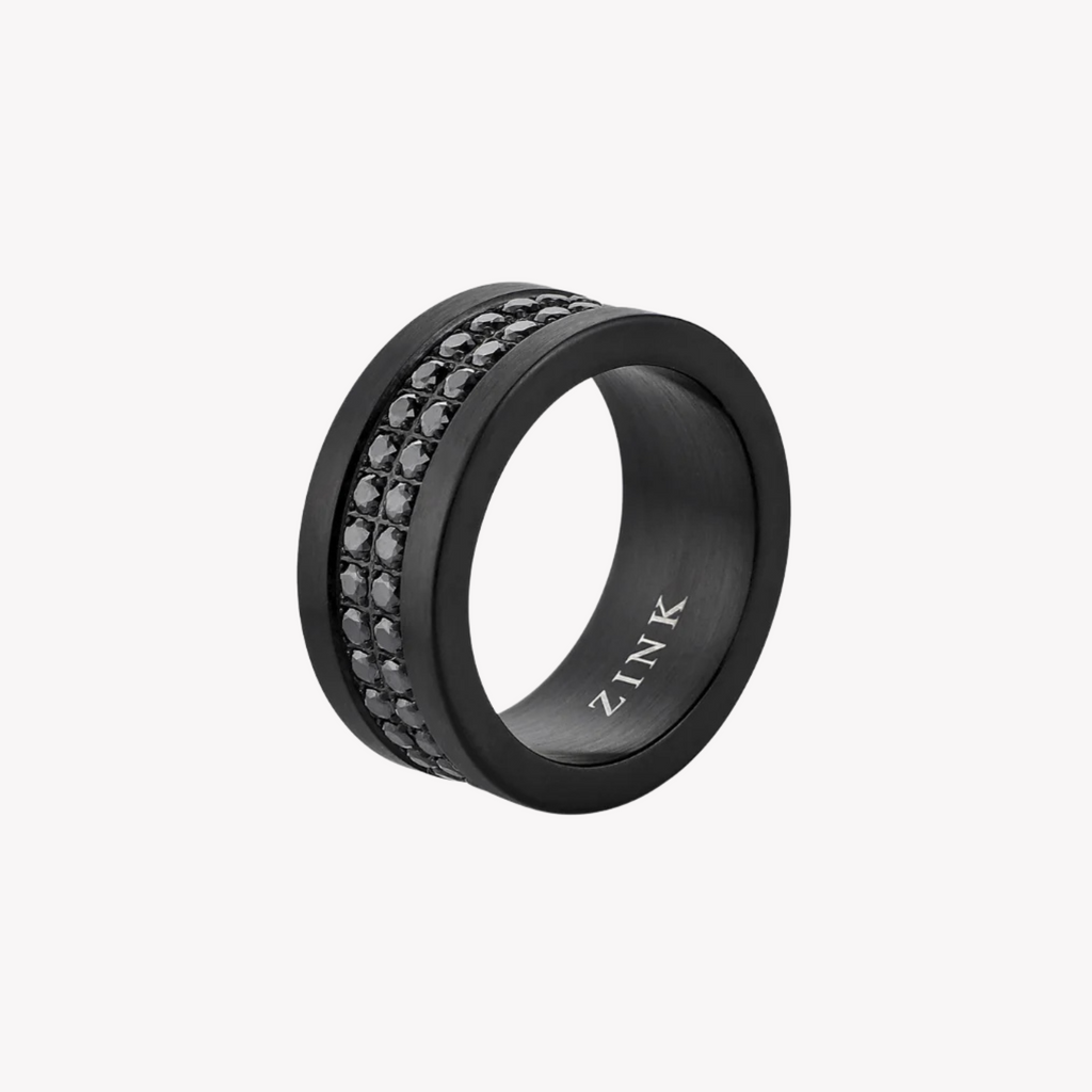 Zink Men's Black Stainless Steel Ring | Zjrg044b