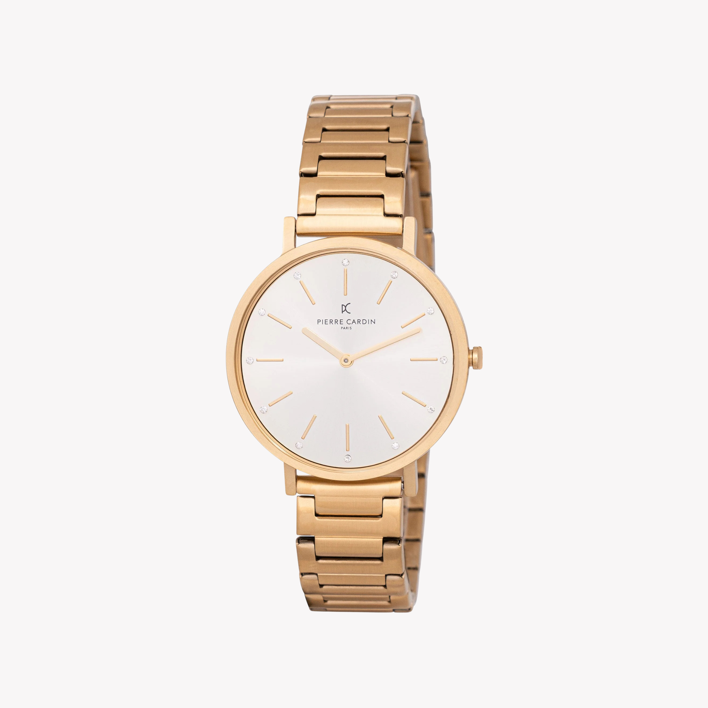 PIERRE CARDIN Women's Watch with Gold Metal Case and Gold Metal Band ...